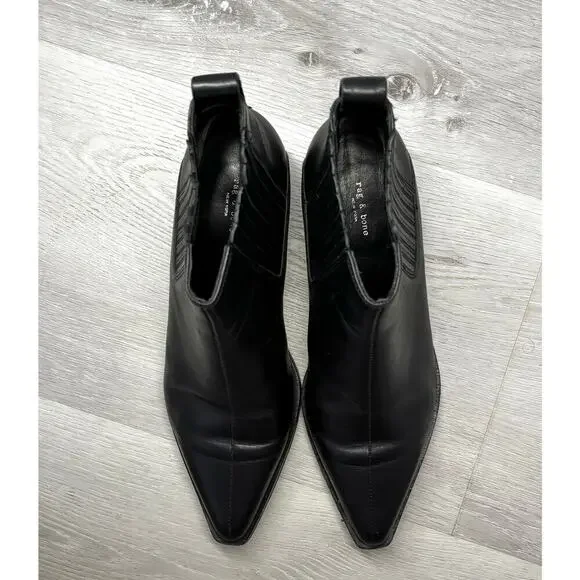 RAG & BONE Leather Ankle Bootie - Picture 3 of 5